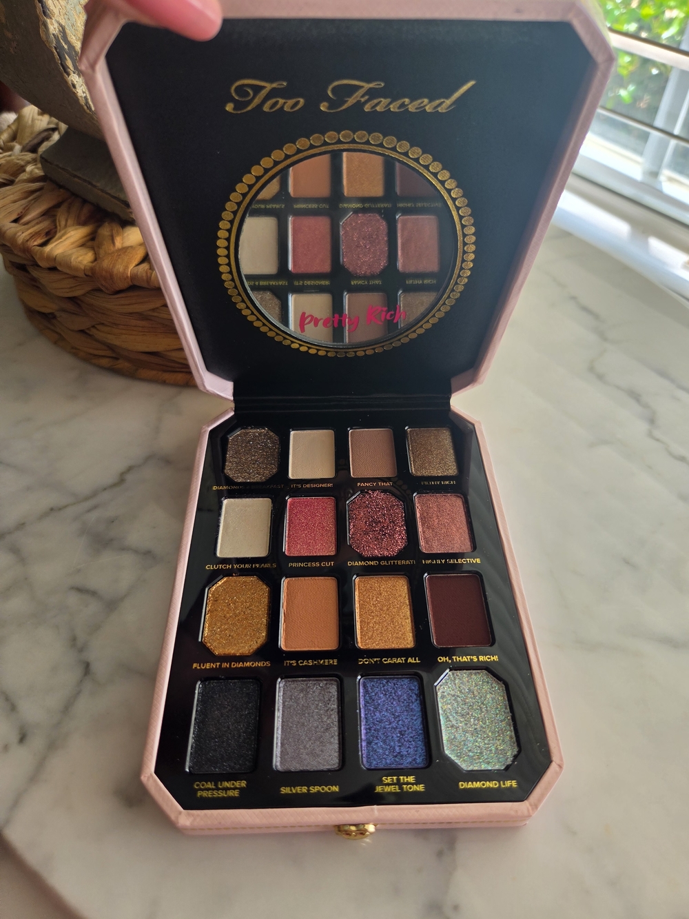 Too Faced Pretty Rich 16-Shade Eyeshadow Palette Too Diamond Light